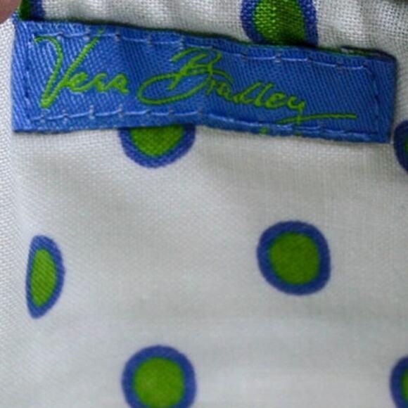 Vera Bradley Quilted Patchwork Zip Pouch Bag Grandma Cottage Green - Picture 4 of 4